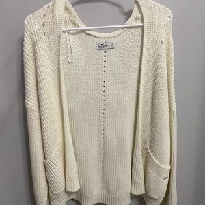 cream cardigan
